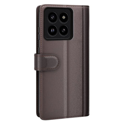 For Xiaomi 14 Pro Case Genuine Split Leather Stand Wallet Folio Cover
