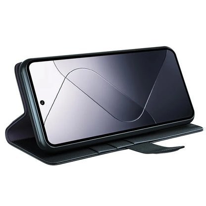 For Xiaomi 14 Pro Case Genuine Split Leather Stand Wallet Folio Cover