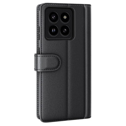 For Xiaomi 14 Pro Case Genuine Split Leather Stand Wallet Folio Cover