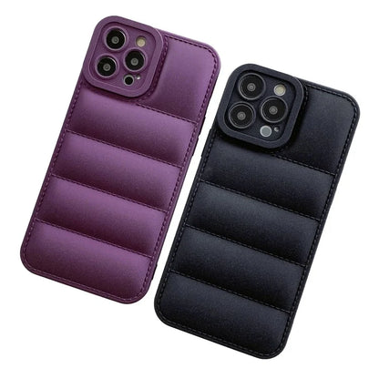 For iPhone 15 Pro Max Down Jacket Phone Case TPU Anti-Scratch Matte Cover