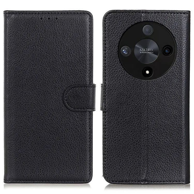 For Honor X9b 5G / Magic6 Lite 5G Case Litchi Texture Stand Leather Phone Cover