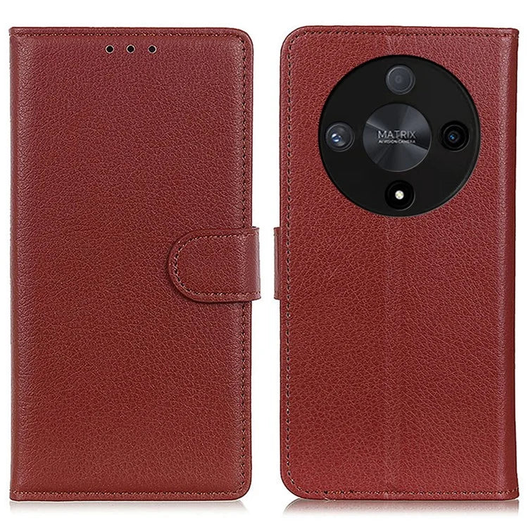 For Honor X9b 5G / Magic6 Lite 5G Case Litchi Texture Stand Leather Phone Cover
