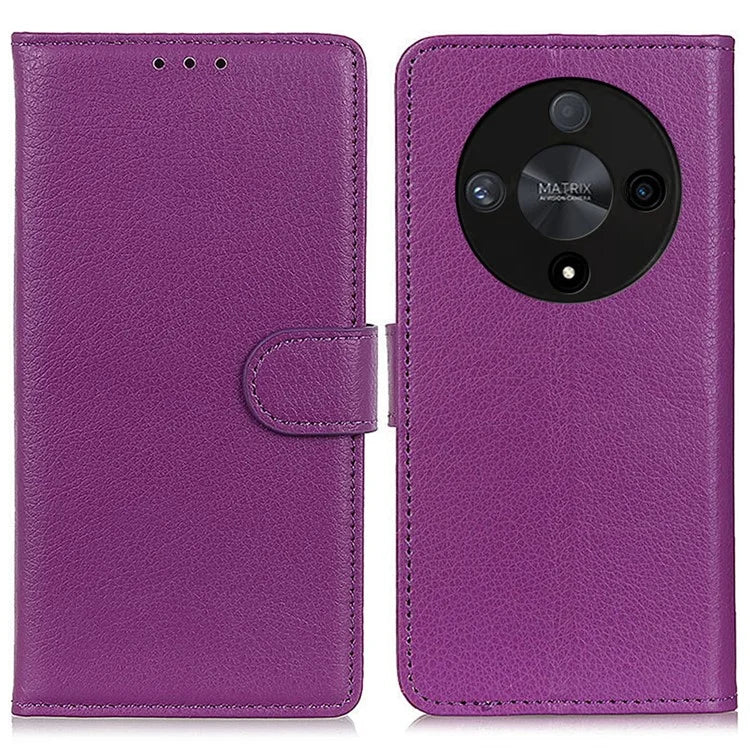 For Honor X9b 5G / Magic6 Lite 5G Case Litchi Texture Stand Leather Phone Cover
