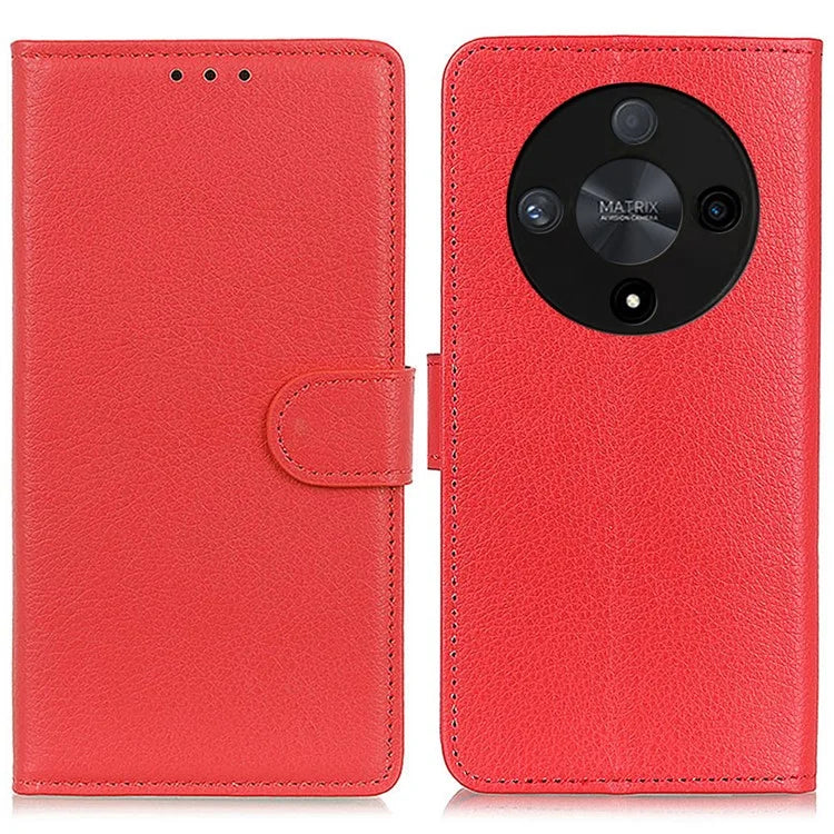 For Honor X9b 5G / Magic6 Lite 5G Case Litchi Texture Stand Leather Phone Cover