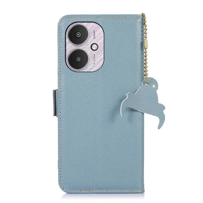 For Xiaomi Redmi 13C 4G / 5G / Poco C65 4G Case Genuine Cow Leather Cover with RFID Blocking Wallet