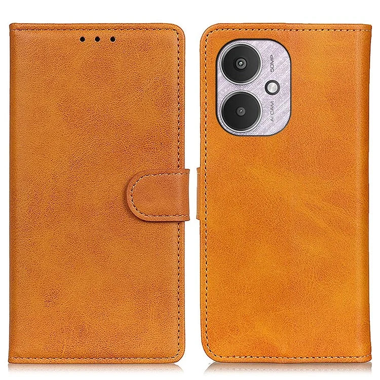 For Xiaomi Redmi 13C 4G / 5G / Poco C65 4G Case Wallet Cowhide Texture Phone Stand Cover