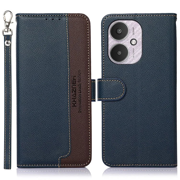 KHAZNEH For Xiaomi Redmi 13C 4G / 5G / Poco C65 4G Case RFID Blocking Phone Leather Cover