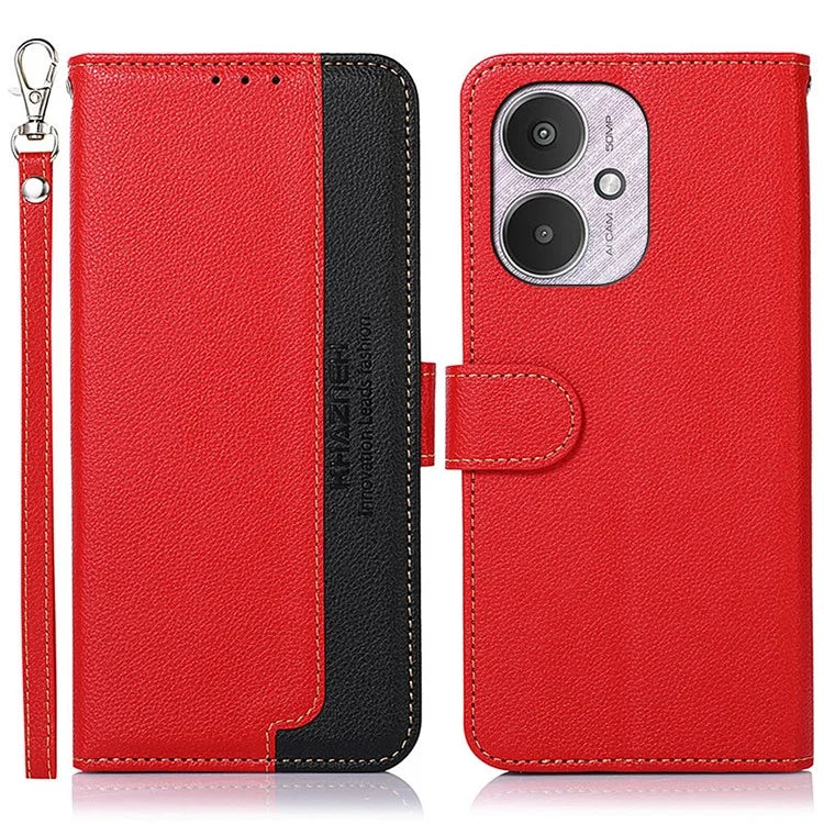 KHAZNEH For Xiaomi Redmi 13C 4G / 5G / Poco C65 4G Case RFID Blocking Phone Leather Cover