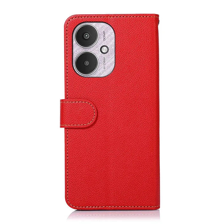 KHAZNEH For Xiaomi Redmi 13C 4G / 5G / Poco C65 4G Case RFID Blocking Phone Leather Cover