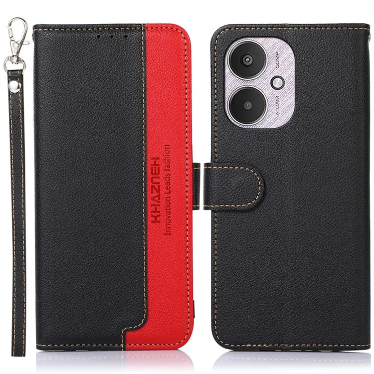 KHAZNEH For Xiaomi Redmi 13C 4G / 5G / Poco C65 4G Case RFID Blocking Phone Leather Cover