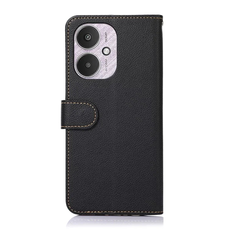 KHAZNEH For Xiaomi Redmi 13C 4G / 5G / Poco C65 4G Case RFID Blocking Phone Leather Cover