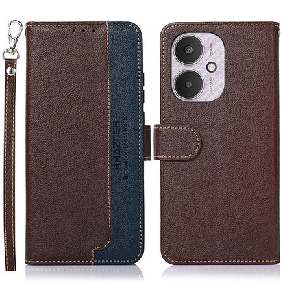 KHAZNEH For Xiaomi Redmi 13C 4G / 5G / Poco C65 4G Case RFID Blocking Phone Leather Cover