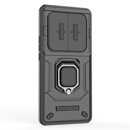 For Honor X50 Case Slide Lens Protection PC + TPU Kickstand Cover