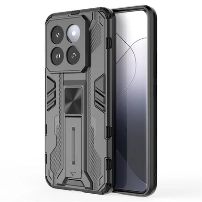 For Xiaomi 14 Pro Case Anti-scratch PC+TPU Kickstand Phone Back Cover