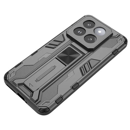 For Xiaomi 14 Pro Case Anti-scratch PC+TPU Kickstand Phone Back Cover