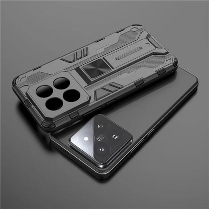 For Xiaomi 14 Pro Case Anti-scratch PC+TPU Kickstand Phone Back Cover