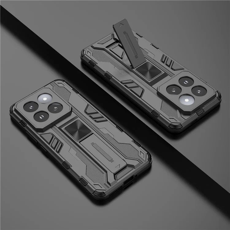For Xiaomi 14 Pro Case Anti-scratch PC+TPU Kickstand Phone Back Cover