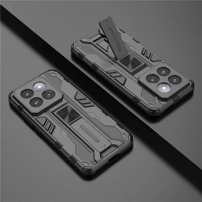 For Xiaomi 14 Pro Case Anti-scratch PC+TPU Kickstand Phone Back Cover