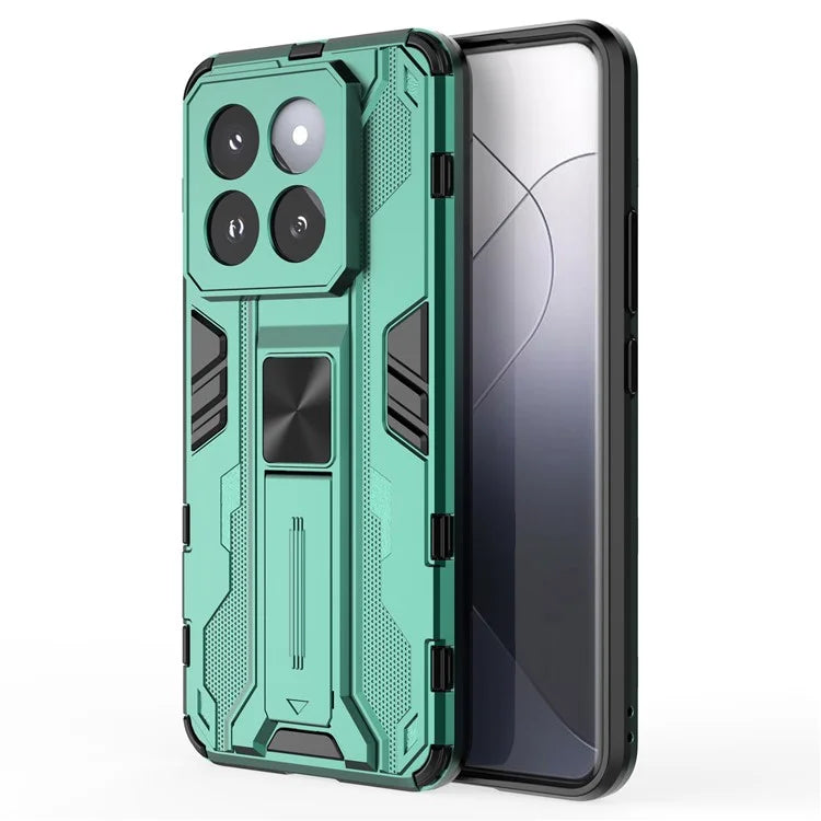 For Xiaomi 14 Pro Case Anti-scratch PC+TPU Kickstand Phone Back Cover
