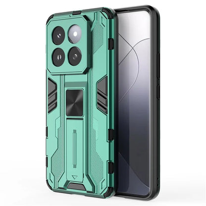 For Xiaomi 14 Pro Case Anti-scratch PC+TPU Kickstand Phone Back Cover