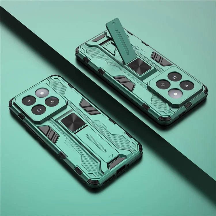 For Xiaomi 14 Pro Case Anti-scratch PC+TPU Kickstand Phone Back Cover
