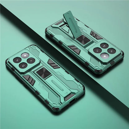 For Xiaomi 14 Pro Case Anti-scratch PC+TPU Kickstand Phone Back Cover