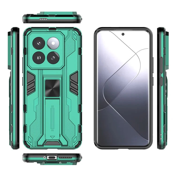 For Xiaomi 14 Pro Case Anti-scratch PC+TPU Kickstand Phone Back Cover