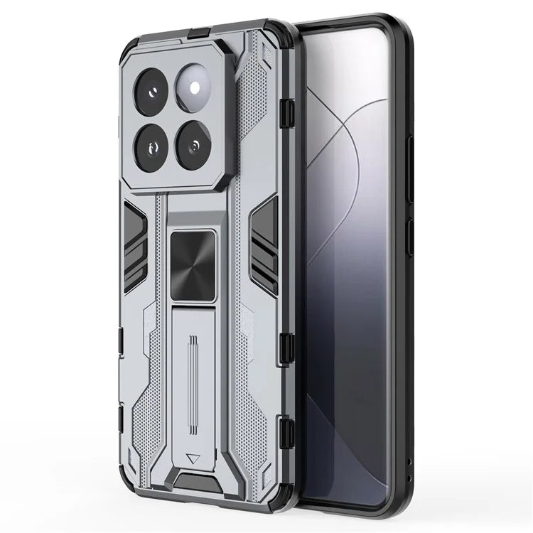 For Xiaomi 14 Pro Case Anti-scratch PC+TPU Kickstand Phone Back Cover