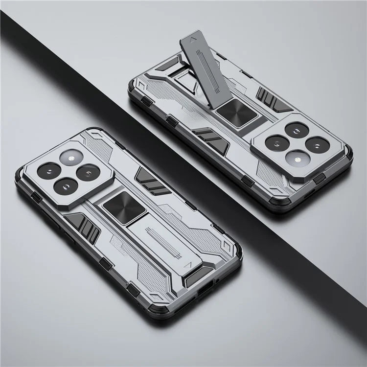 For Xiaomi 14 Pro Case Anti-scratch PC+TPU Kickstand Phone Back Cover