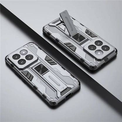 For Xiaomi 14 Pro Case Anti-scratch PC+TPU Kickstand Phone Back Cover