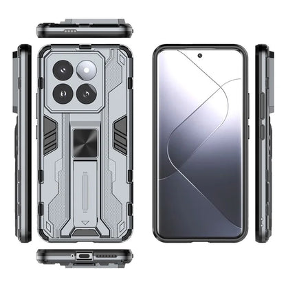 For Xiaomi 14 Pro Case Anti-scratch PC+TPU Kickstand Phone Back Cover