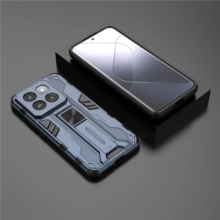 For Xiaomi 14 Pro Case Anti-scratch PC+TPU Kickstand Phone Back Cover