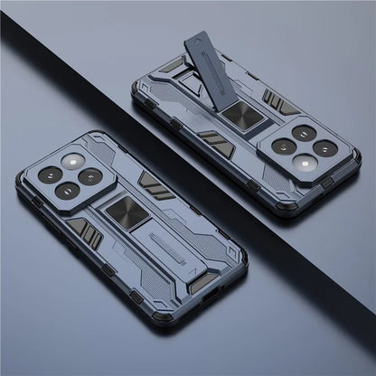 For Xiaomi 14 Pro Case Anti-scratch PC+TPU Kickstand Phone Back Cover