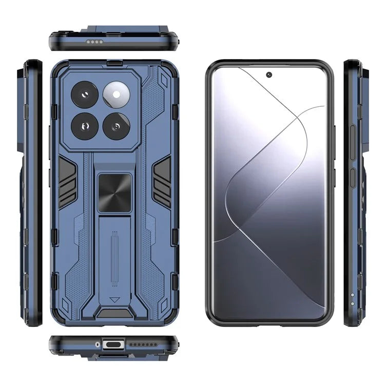 For Xiaomi 14 Pro Case Anti-scratch PC+TPU Kickstand Phone Back Cover
