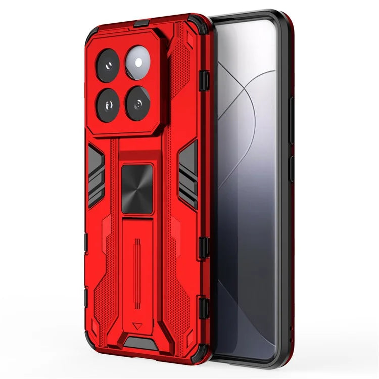 For Xiaomi 14 Pro Case Anti-scratch PC+TPU Kickstand Phone Back Cover