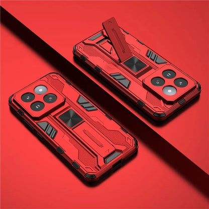 For Xiaomi 14 Pro Case Anti-scratch PC+TPU Kickstand Phone Back Cover
