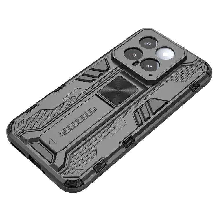 For Xiaomi 14 Case PC+TPU Anti-drop Phone Cover with Foldable Kickstand