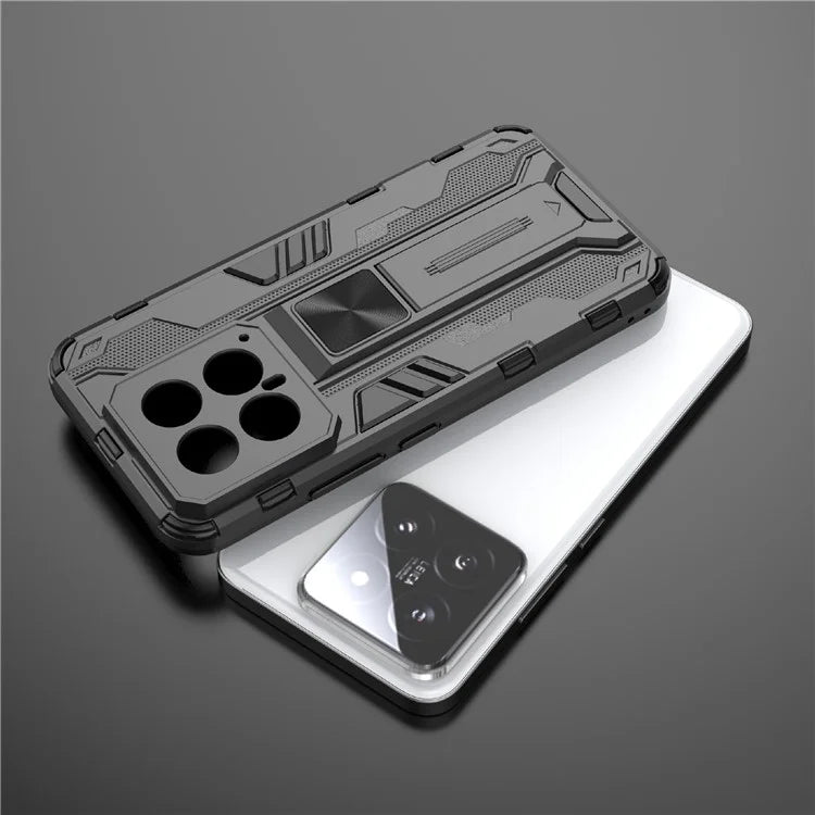 For Xiaomi 14 Case PC+TPU Anti-drop Phone Cover with Foldable Kickstand
