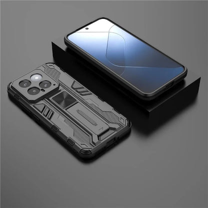 For Xiaomi 14 Case PC+TPU Anti-drop Phone Cover with Foldable Kickstand
