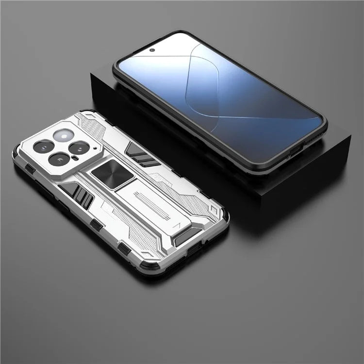 For Xiaomi 14 Case PC+TPU Anti-drop Phone Cover with Foldable Kickstand