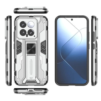 For Xiaomi 14 Case PC+TPU Anti-drop Phone Cover with Foldable Kickstand