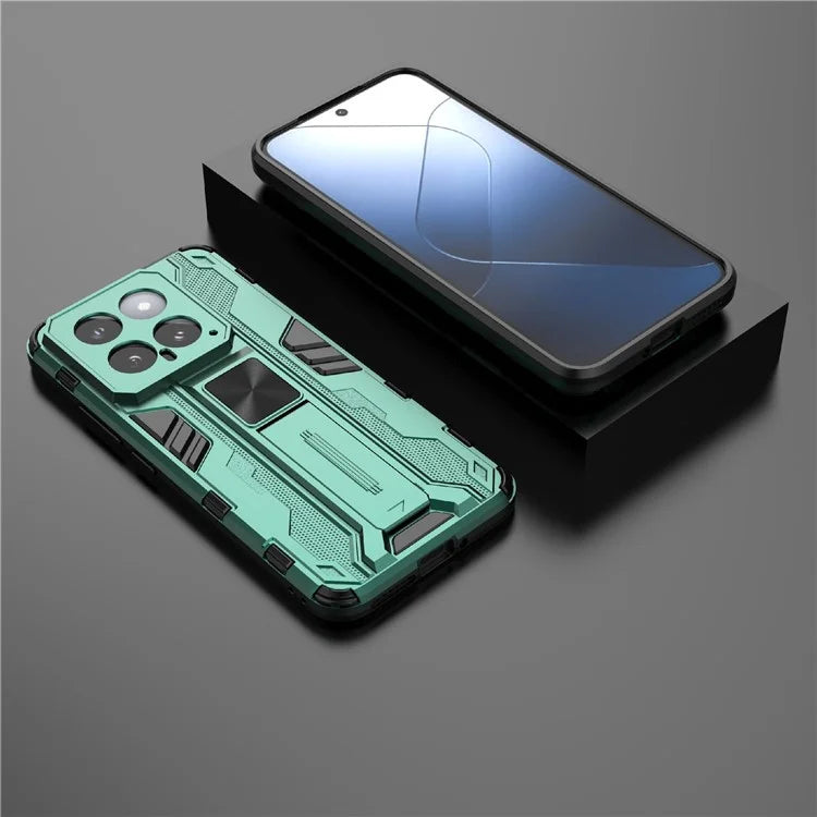 For Xiaomi 14 Case PC+TPU Anti-drop Phone Cover with Foldable Kickstand