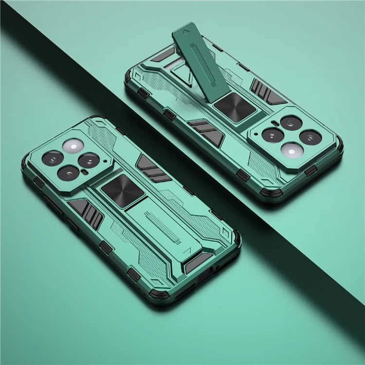 For Xiaomi 14 Case PC+TPU Anti-drop Phone Cover with Foldable Kickstand