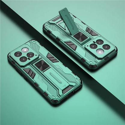 For Xiaomi 14 Case PC+TPU Anti-drop Phone Cover with Foldable Kickstand