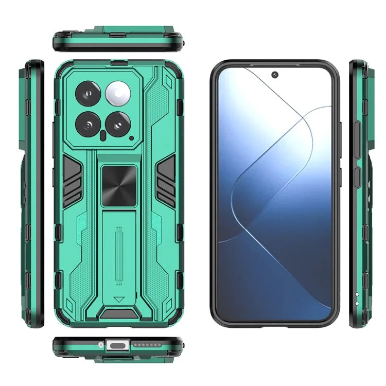 For Xiaomi 14 Case PC+TPU Anti-drop Phone Cover with Foldable Kickstand