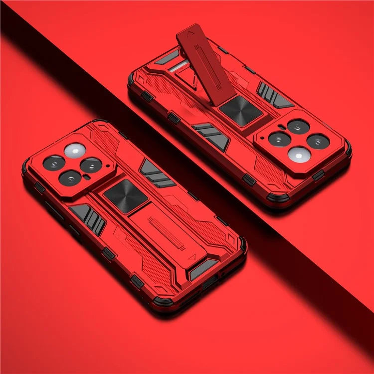 For Xiaomi 14 Case PC+TPU Anti-drop Phone Cover with Foldable Kickstand