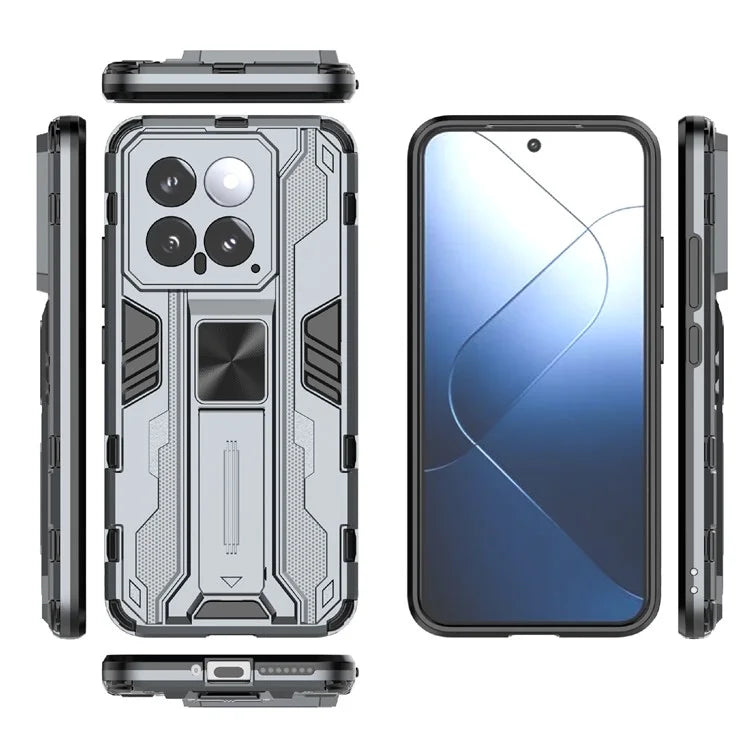 For Xiaomi 14 Case PC+TPU Anti-drop Phone Cover with Foldable Kickstand