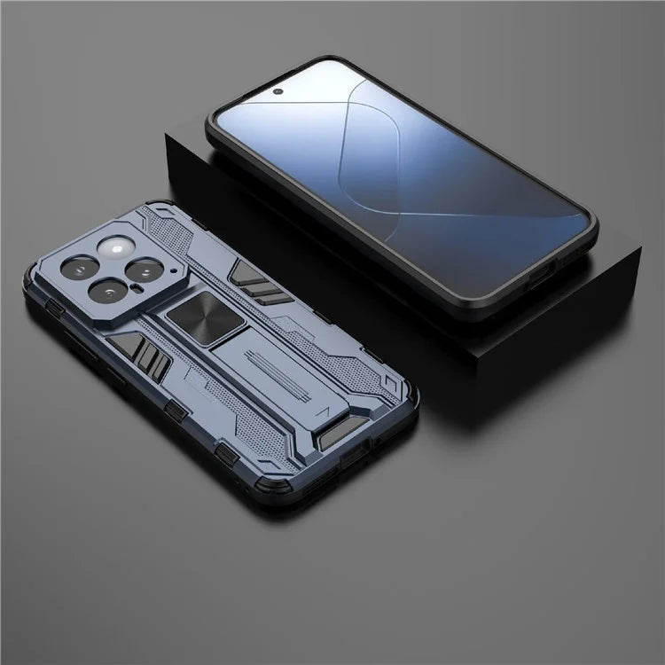 For Xiaomi 14 Case PC+TPU Anti-drop Phone Cover with Foldable Kickstand