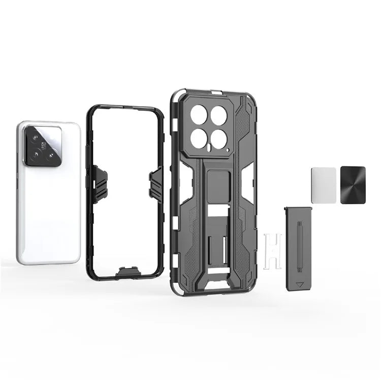 For Xiaomi 14 Case PC+TPU Anti-drop Phone Cover with Foldable Kickstand