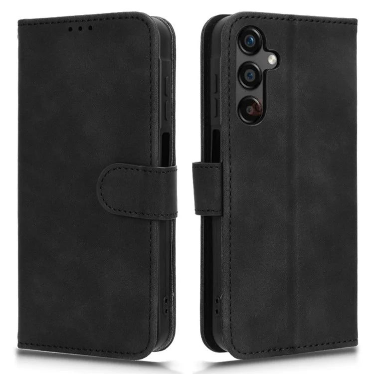 For Samsung Galaxy A25 5G (Global) (161.0 x 76.5 x 8.3mm)  Skin-touch Case Scratch-resistant Leather Wallet Phone Cover